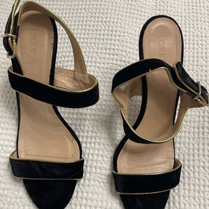 Jcrew suede heel sandal